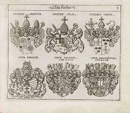 更新的德国盾徽书。五卷，1606-1667年。-约翰·西布马赫
