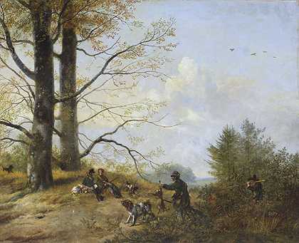 1818年狩猎结束后休息。-Pieter Gerardus van Os先生