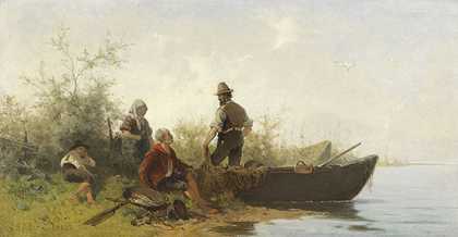 1878年，《休息中的首席渔民》。-朱利叶斯·诺尔