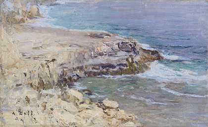 岩石海岸地区，约1900-1920年。-阿尔弗雷德·佐夫