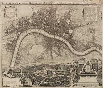 伦敦是英国的一个郊区，1729年。-彼得·范德阿