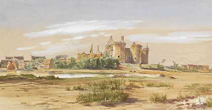 苏西尼奥城堡（Château de Suscinio），莫尔比汉（英国），约1850/60年。-古斯塔夫·约瑟夫·诺埃尔