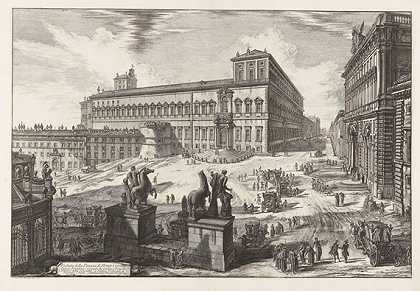 蒙特卡瓦洛广场的景色，1773年。-乔凡尼·巴蒂斯塔·皮拉内西