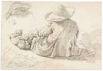归因于休憩牧羊人，约1660/70年。-Cornelis Saftleven