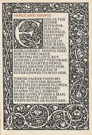 Poems, Kelmscott Press, 1893.-威廉·莎士比亚