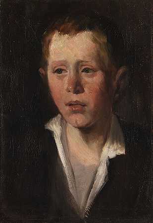 周长，一个男孩的胸部图像，大约1870-1890年。-威廉·莱布尔