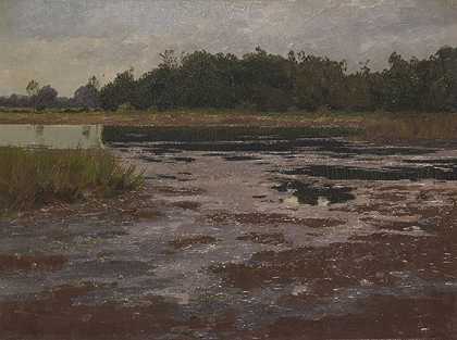 晚沼地，约1899年。-查尔斯·约翰·帕尔米