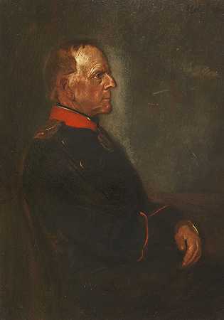 赫尔穆特·格拉夫·冯·莫尔特克肖像，1886年。-法兰兹·冯·伦巴赫