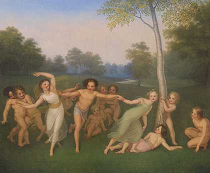 4绘画：季节（生命周期），1828年。-莫里茨·奥古斯特·雷茨希