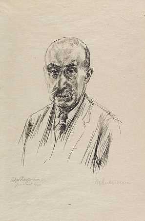 （源自）《肖像》（O.Bangemann雕刻），1924年。-马克斯·利伯曼