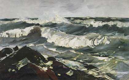 《波浪（移动的海洋）》，1911年。-卡尔·哈格梅斯特