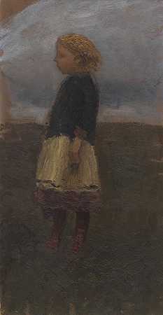 沼地里的女孩，1893年左右。-奥托·莫德松