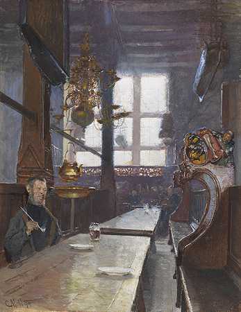 吕贝克的希弗豪斯，1894年。-卡尔·摩尔