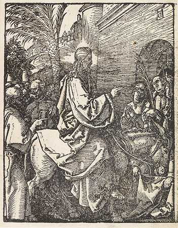 1511年后，基督进入耶路撒冷。-阿尔布雷希特·杜勒