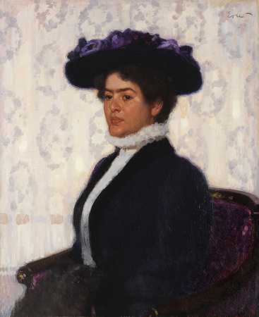 艺术家的妻子，1910年前。-厄勒尔