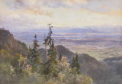 在Benediktenwand（Schlehdorf和Kochelsee？），大概在1875年左右。-爱德华·西奥多·康普顿