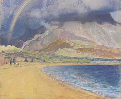 梅塞纳湾，1910年左右。-路德维希·冯·霍夫曼