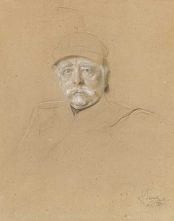奥托·费尔斯特·冯·俾斯麦肖像，1894年。-法兰兹·冯·伦巴赫