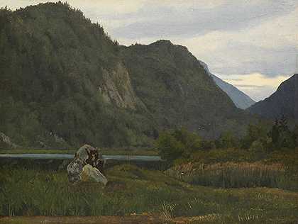 多瑙河景观，井1840。-弗里德里希·卢斯