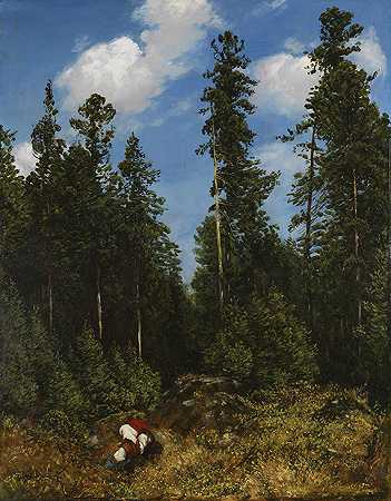 黑森林冷杉（浆果采摘者），1884年。-及汉斯·托马