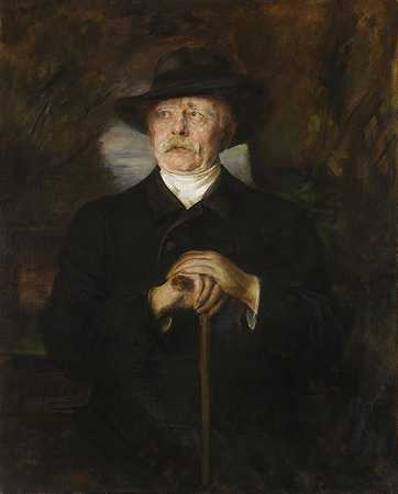奥托·冯·俾斯麦，1890年。-法兰兹·冯·伦巴赫