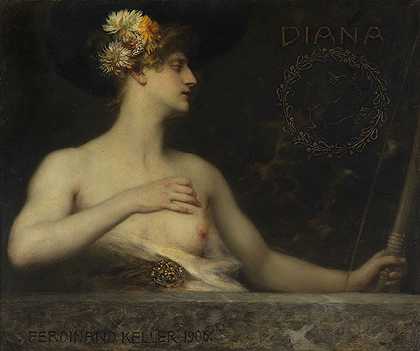 戴安娜，1906年。-费迪南德·凯勒