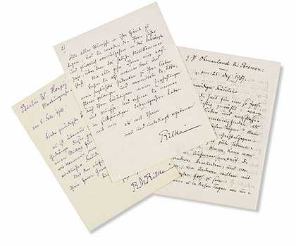 2.8.1907年和1910年的信件-赖内·马利亚·里尔克