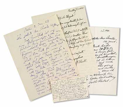 马克斯，赫克尔，巴拉赫，霍弗，姐姐。四封信，1920-1958年。-恩斯特·巴拉赫