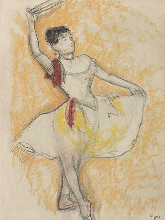 德加斯舞蹈绘画，1936年。-保罗·瓦莱里