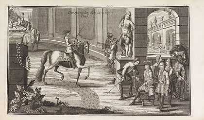 宫廷骑兵学校，1729年。-格奥尔格·恩格尔哈德·冯·洛尼森