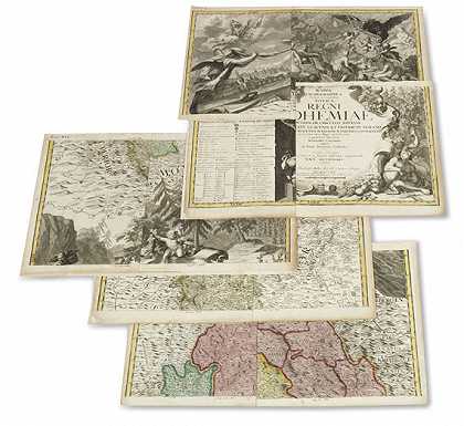 5层。《波希米亚地图》（第I-XXV节），1726年。-约翰·克里斯托夫·穆勒