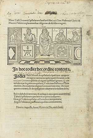 家庭信件。大北：歌剧全能。2份工作，1509-1588。-马库斯·图利乌斯·西塞罗