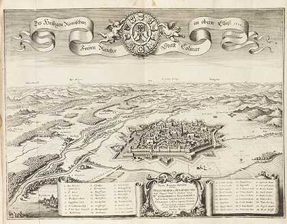 阿尔萨斯/苏伊维亚地形。2工作于公元1644年。-马修斯·梅里安