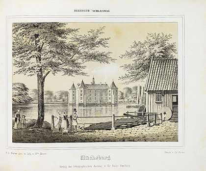 240亿。石勒苏益格、霍斯坦等地的风景如画，1847-威廉·豪尔