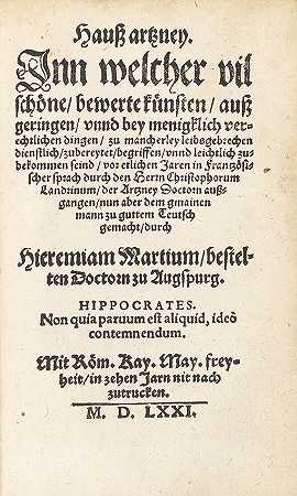 奇迹阿兹尼。预印本：Kunstbuch 1571.，1573。-菲利浦斯·西奥弗拉斯托斯·帕拉塞尔苏斯