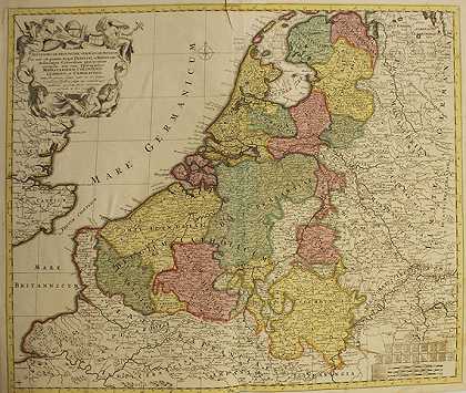 170亿。地图：荷兰，法国，下萨克森州，1730年。-荷兰