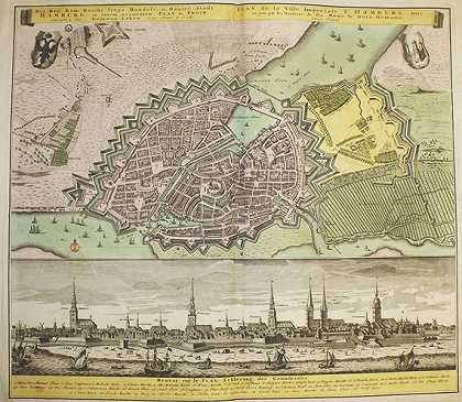 100亿。地图：北德国，1730年。-德国北部