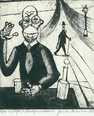 Franz Kafka的图案，1985年。-赫尔曼·诺曼