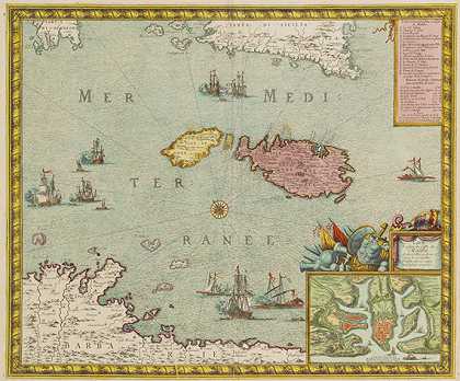 1 Bl.马尔塔岛（达内）地图和平面图，1723-马耳他