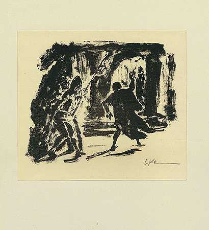 15《哈姆雷特》石画，1922年。-沃尔特·克莱姆