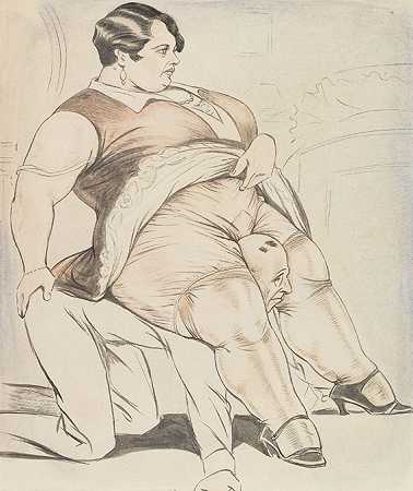 胖女人。图纸顺序。1920-性爱