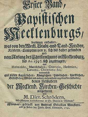 梅克伦堡教派。1741.4卷。-迪特·施罗德