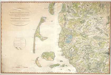 1栋Tonder和Lugumcloster Amter.地图。，1805-丹麦