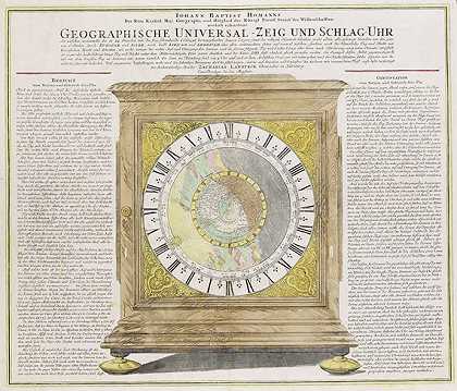 地理通用显示器和时钟。，1720-北极