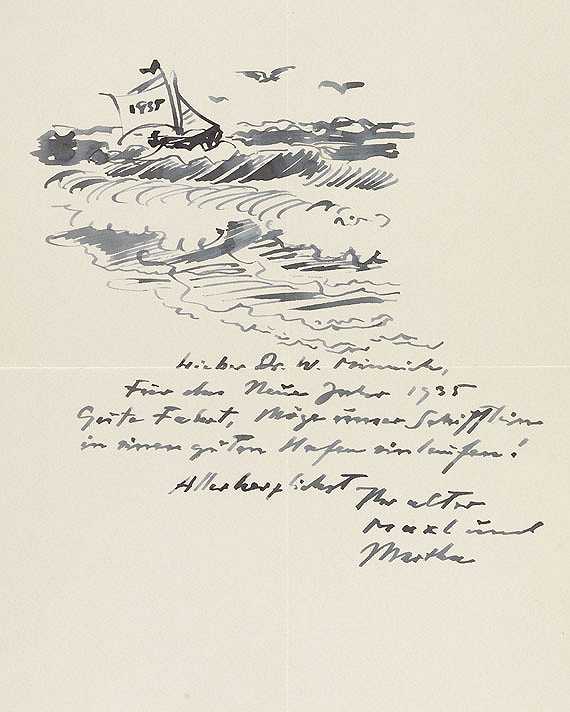 带图纸的信件（1935年）。-赫尔曼·马克斯·佩赫斯坦