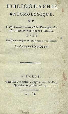 昆虫学书目。1800-1801年。-查尔斯·诺迪尔