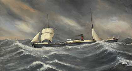 1882年，在公海航行的“伦敦”号轮船。-大卫·J·尼克松