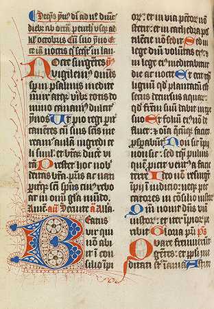 小短尾短尾草。1450年在羊皮纸上手写。-布雷维亚里1460