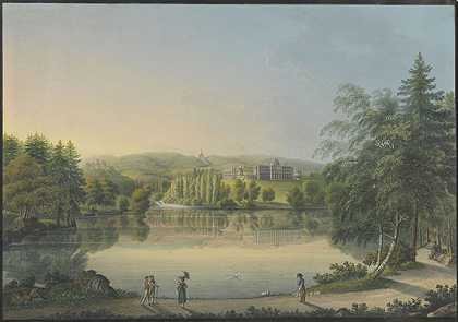 1 Bl.Bleuler，J.H.，d.J.，Schloss Wilhelmshöhe bey Cassel。1825年。-黑森