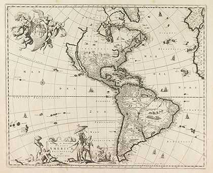 1 Bl.Novisima et precissima to to America descriptio（Visscher）。，1677-美国